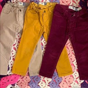 Girls Toddler Corduroy Pants 3 Pair sold together